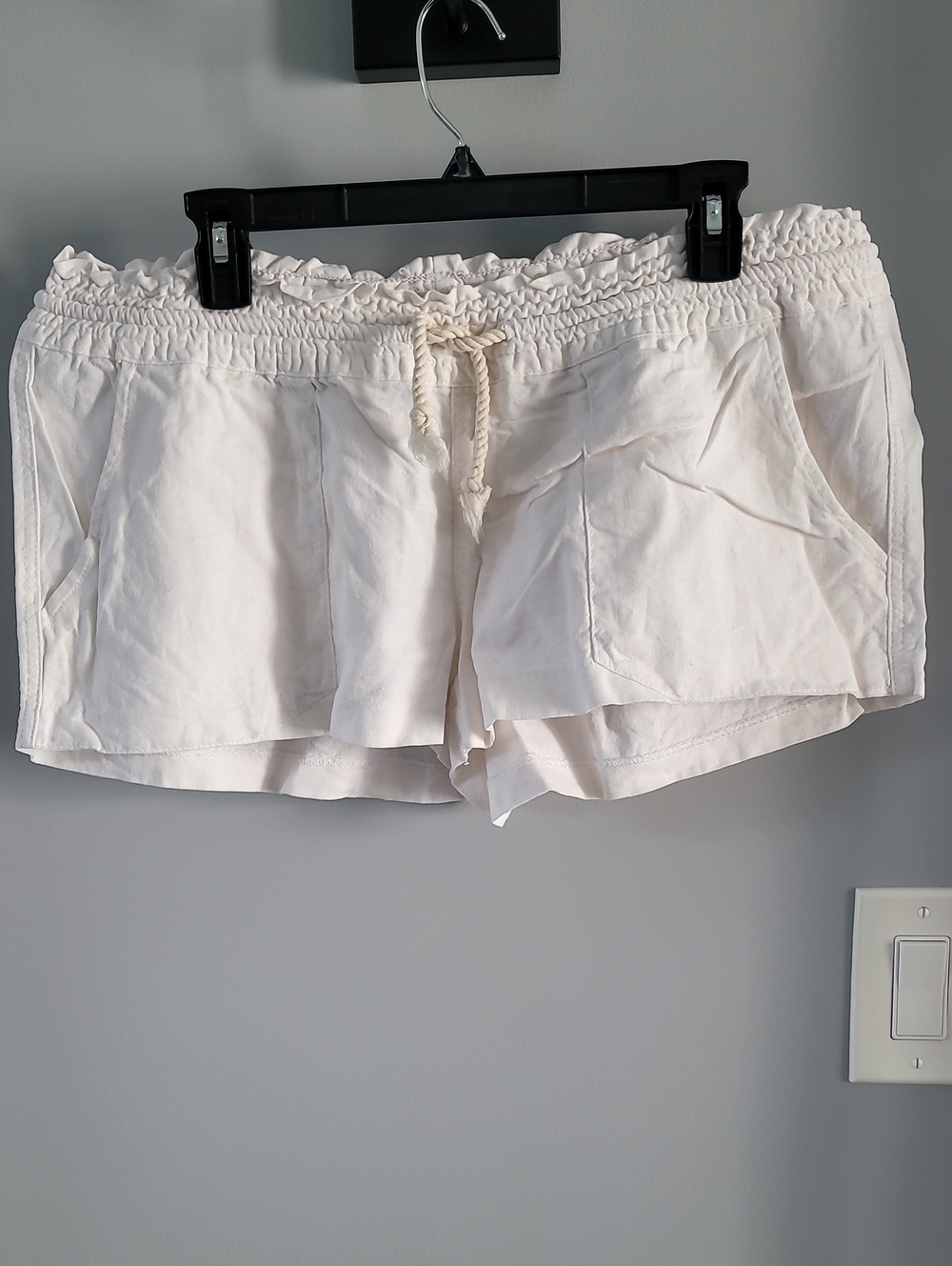 Roxy Cream Oceanside Shorts with Drawstring